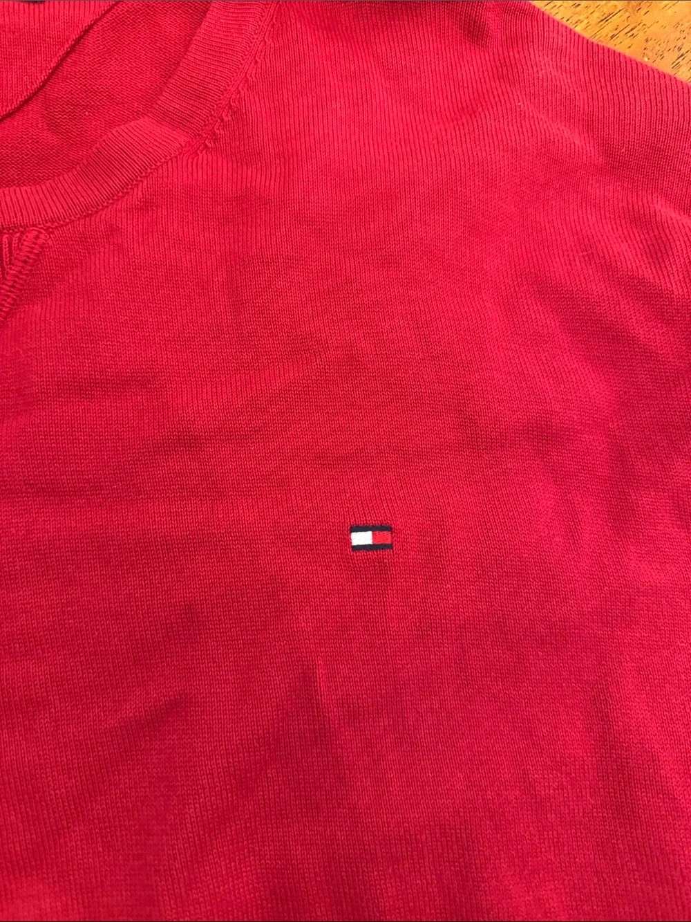 Tommy Hilfiger Men’s Red Crewneck Sweater xxl
